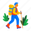 trekking, traveller, hiking, backpacker, adventurer 