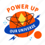 power, up, planet, orbital, typography, space 