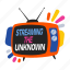 tv, streaming, telecasting, transmission, typography, lettering 