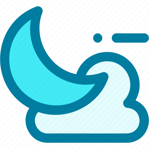 Climate, cloud, forecast, half, meteorology, moon, weather icon - Download on Iconfinder