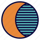 crescent, moon, planet, space, star