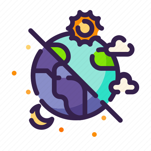 Adventure, astronomy, day and night, outer space, planet, rotation, space icon - Download on Iconfinder