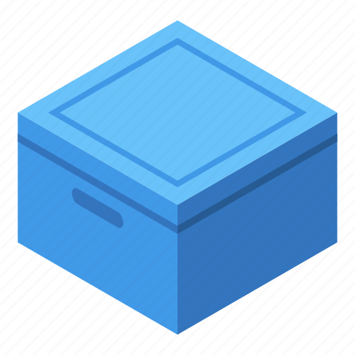 Object, office, box, isometric icon - Download on Iconfinder