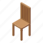 kitchen, wood, chair, isometric 