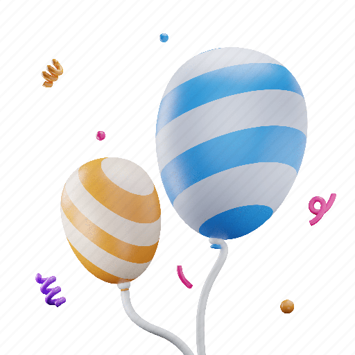 Ballons, balloon, celebration, birthday, party, decoration, ornament icon - Download on Iconfinder