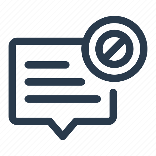 Block, speech, bubble, speech bubble, chat, talk, ui icon - Download on Iconfinder