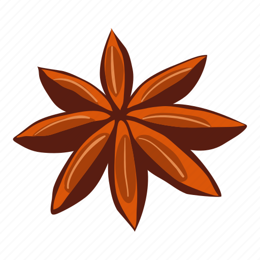 Anise, brown, cartoon, cinnamon, flavoring, food, star icon - Download on Iconfinder