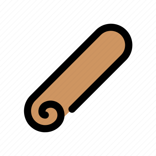 Cinnamon, spice, seasoning, ingredient, cooking, stick, cassia icon - Download on Iconfinder
