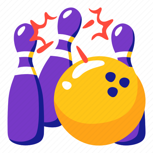 Bowling, ball, game, sport, illustration, stickers, sticker icon - Download on Iconfinder