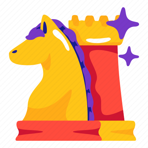 Chess, knight, horse, sport, illustration, stickers, sticker icon - Download on Iconfinder