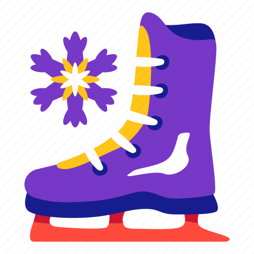 Ice, skate, winter, sport, illustration, stickers, sticker icon - Download on Iconfinder