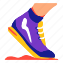 running, run, shoes, sport, illustration, stickers, sticker