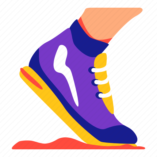 Running, run, shoes, sport, illustration, stickers, sticker icon - Download on Iconfinder