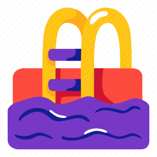 Swimming, pool, swim, sport, illustration, stickers, sticker icon - Download on Iconfinder