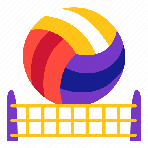Volleyball, volley, sport, illustration, stickers, sticker icon - Download on Iconfinder
