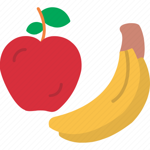 Apple Banana Food Fruit Healthy Icon Download On Iconfinder