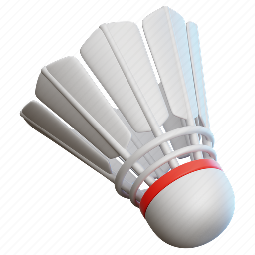 Badminton, shuttlecock, play, feather shuttlecock, tennis, badminton birdie, shuttle 3D illustration - Download on Iconfinder