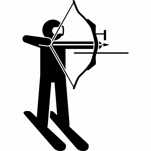 Sport, ski archery, skiing, skier, archer, arrow, bow icon - Download on Iconfinder