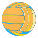 ball, cartoon, equipment, play, sphere, sport, volleyball