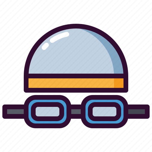 Cap, goggles, sport, swim, swimming icon - Download on Iconfinder