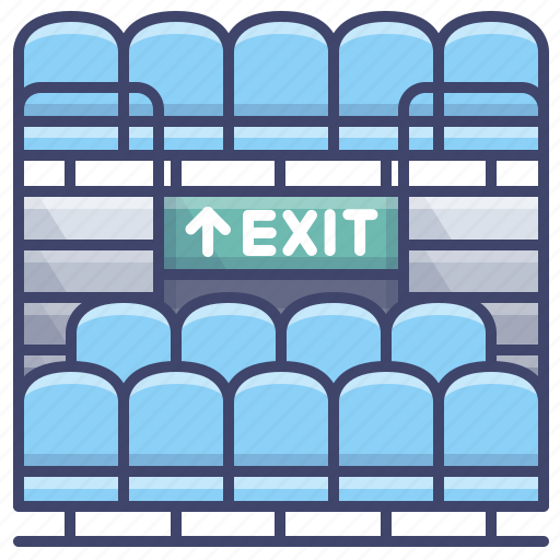 Bleachers, exit, grandstand, seats icon - Download on Iconfinder