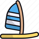 windsurfing, sail, water sport, summertime, sailing