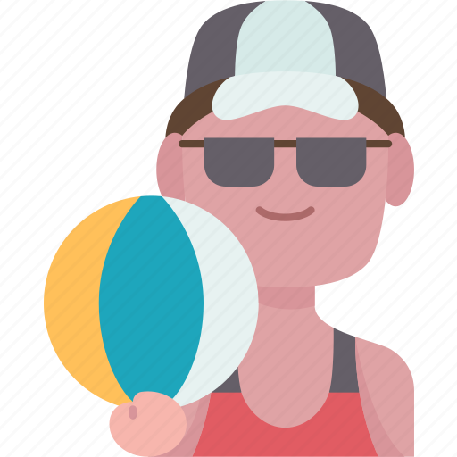 Volleyball, beach, man, play, summer icon - Download on Iconfinder