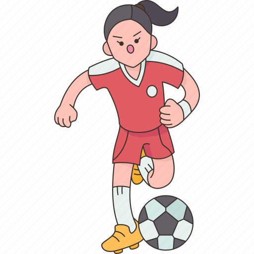 Football, sport, soccer, player, female icon - Download on Iconfinder