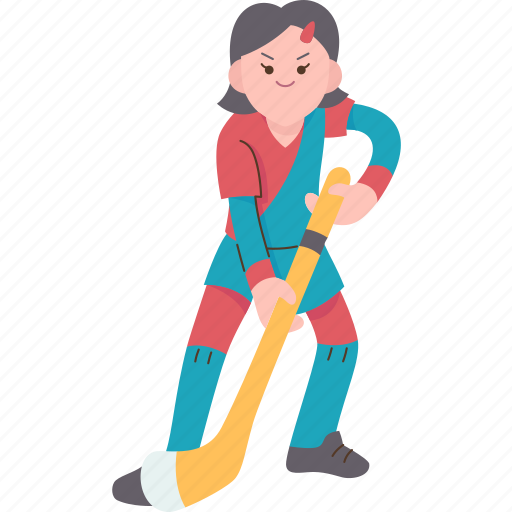 Hockey, sport, ice, character, female icon - Download on Iconfinder