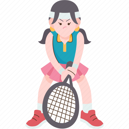Tennis, sport, player, character, female icon - Download on Iconfinder