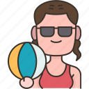 volleyball, beach, player, activity, outdoor