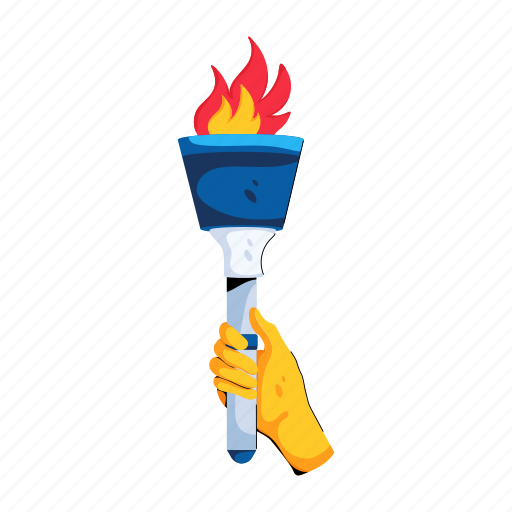Olympics torch, burning torch, torch flame, sports torch, fire torch icon - Download on Iconfinder