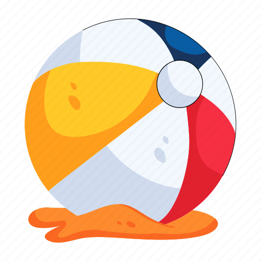 Inflatable ball, beach ball, beach toy, parachute ball, swimming ball icon - Download on Iconfinder