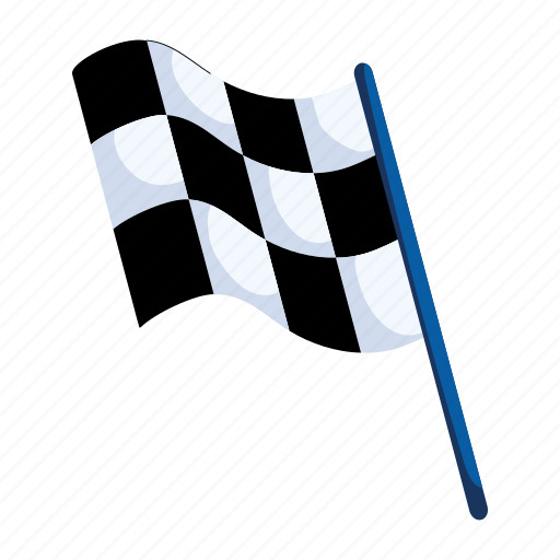 Sports flag, race flag, finish flag, game ensign, flag pole icon - Download on Iconfinder