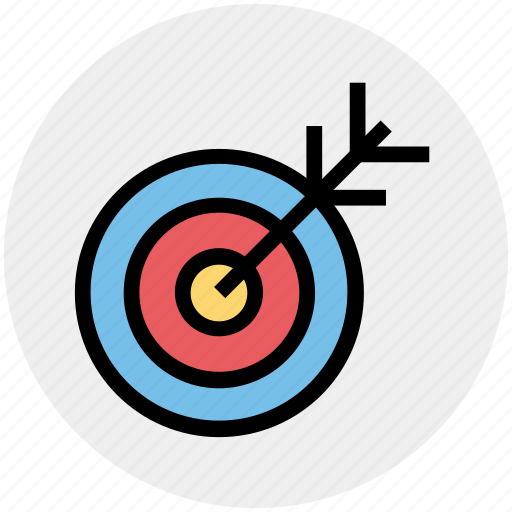 Aim, arrow, bulls-eye, dartboard, darts, focus, target icon - Download on Iconfinder