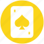 casino card, play card, poker, poker card, poker element, poker spade, poker symbol 