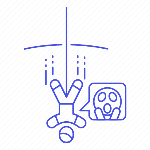 Bungee, cord, elastic, emoji, extreme, falling, fear icon - Download on Iconfinder