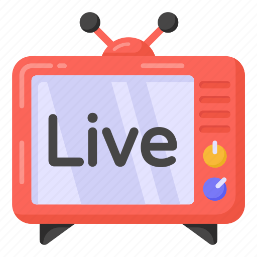 Live tv, television, tv, retro tv, live match icon - Download on Iconfinder
