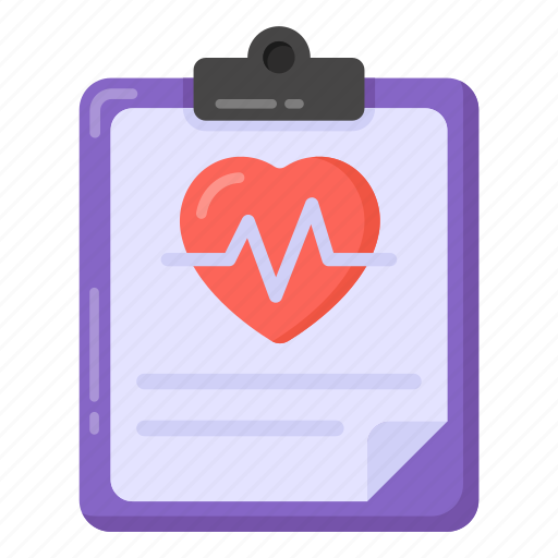 Heart report, health report, cardiogram, cardio report, medical report icon - Download on Iconfinder