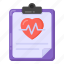 heart report, health report, cardiogram, cardio report, medical report 