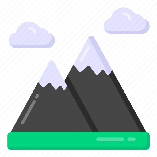 Hilly place, hill station, landscape, nature, snowy mountain icon - Download on Iconfinder