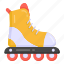 roller skate, skating shoe, skate boot, footwear, footgear 
