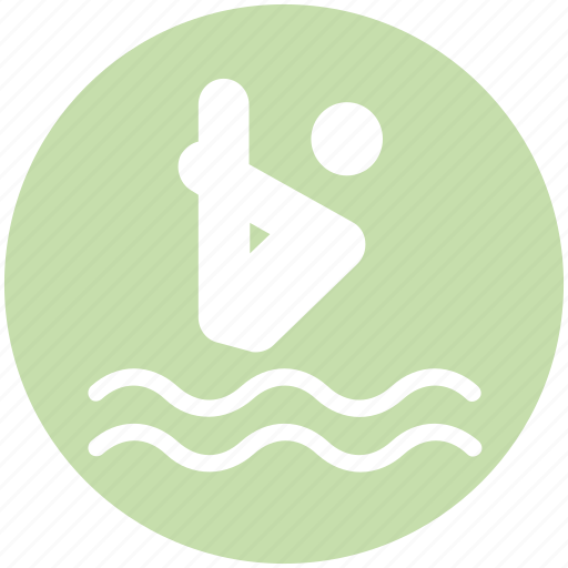 Dive, jump, sea, swim, swimming pool, water, water dive icon - Download on Iconfinder