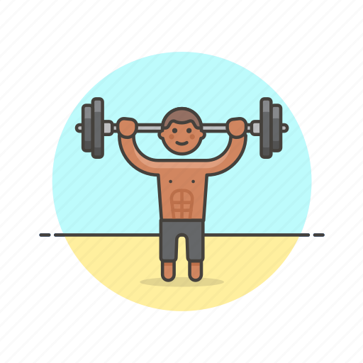 Body, builder, sports, beach, exercise, man, weight icon - Download on Iconfinder