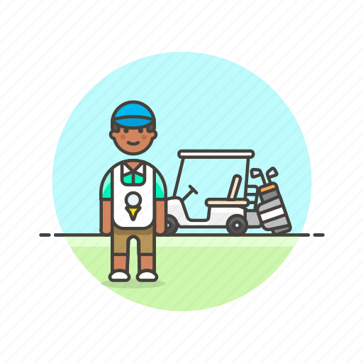 Caddie, sports, equipment, golf, man, play, vehicle icon - Download on Iconfinder