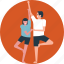 acrobats, physical training, special exercise, yoga instructor, yoga partners 