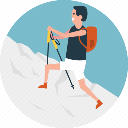 Backpack, hiking activity, hiking equipment, hiking gear, mountain climbing icon - Download on Iconfinder