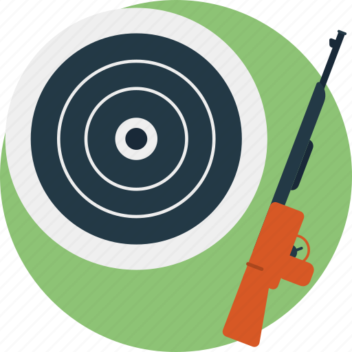 Gun, outdoor sports, shooting game, target, target practice icon - Download on Iconfinder