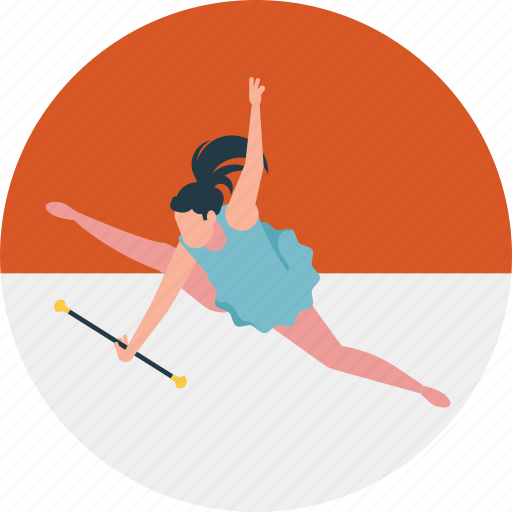Athlete leaping, girl jumping, gymnastics, leap, training icon - Download on Iconfinder