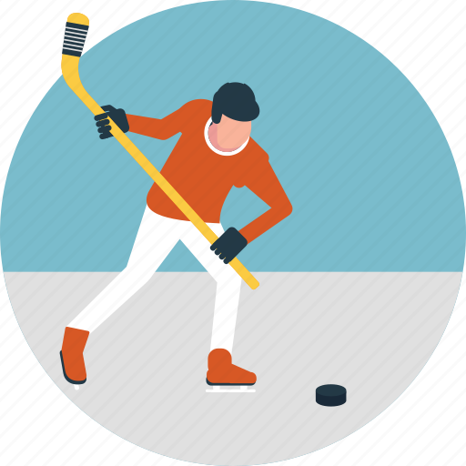 Athlete, hockey player, ice hockey, practice on ice, sportsman icon - Download on Iconfinder